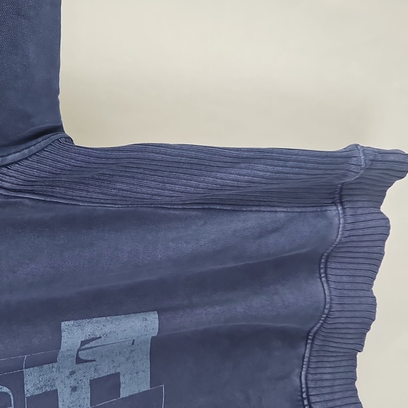 Aerie Checked Out Blue Oversized Boxy Slouchy Crewneck Sweatshirt XL - Picture 3 of 7